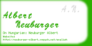 albert neuburger business card